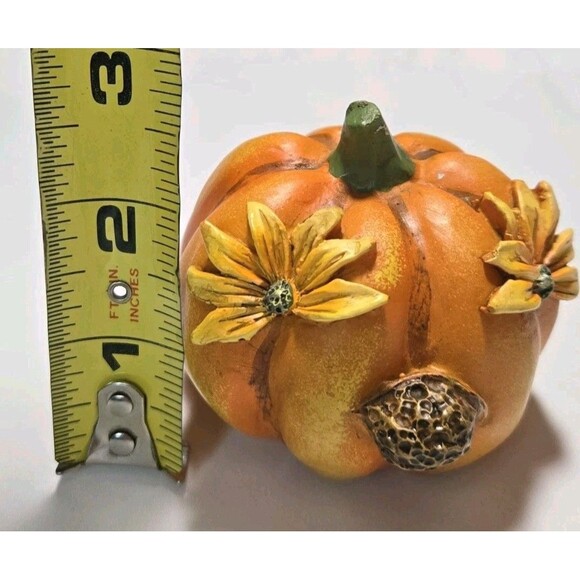 Pumpkin Fall Floral Decor Set Ceramic Rustic Orange Rustic Farmhouse Decoration - Picture 11 of 11